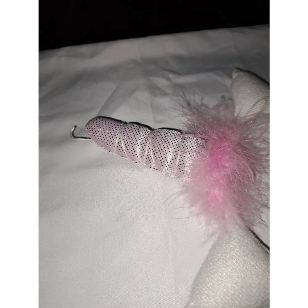 Unicorn Headband Pink White Silver and Feather Costume Dress Up Cosplay Casual